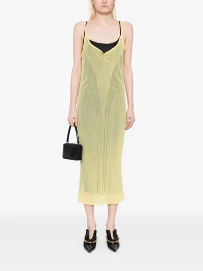 Alainpaul Gestricktes Justaucorps Kleid In Gelb