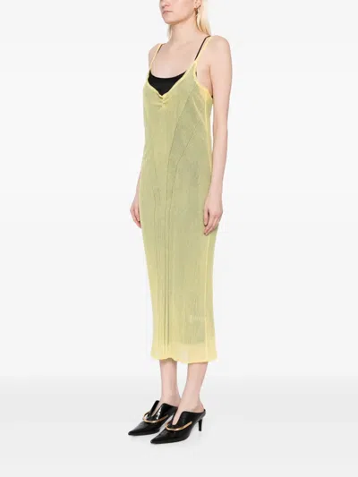 Alainpaul Gestricktes Justaucorps Kleid In Gelb