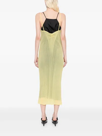 Alainpaul Gestricktes Justaucorps Kleid In Gelb