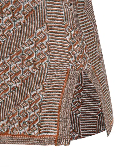 Valentino Sleeveless Chevron Knitted Top In Multicolour