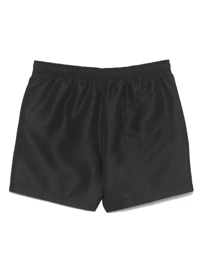 Calvin Klein Drawstring Swim Shorts With Side Pockets In Schwarz