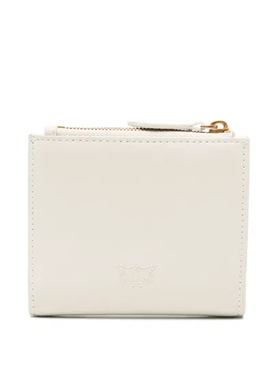 Pinko Logo Plaque Bi-fold Wallet In Weiss