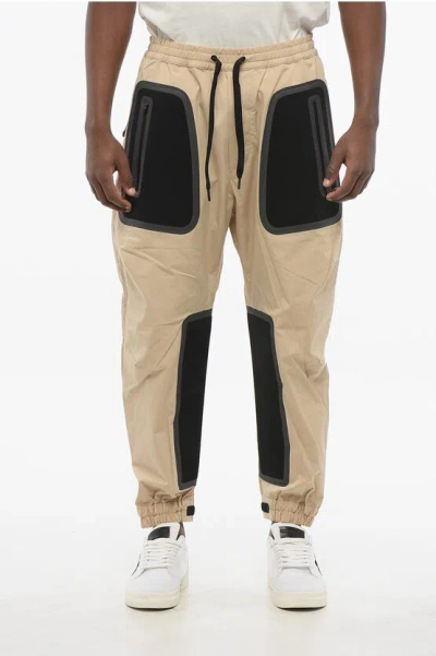 Dsquared2 Cotton Blend Pants With Tech Fabric Inserts