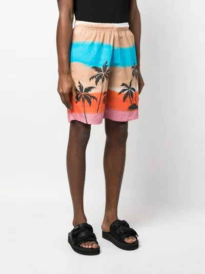 Barrow Palm-tree Print Bermuda Shorts In Nude
