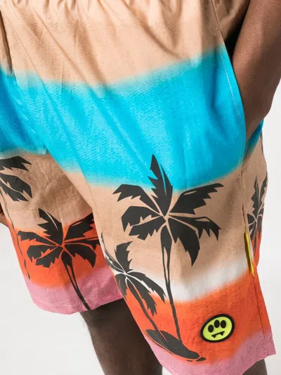 Barrow Palm-tree Print Bermuda Shorts In Nude