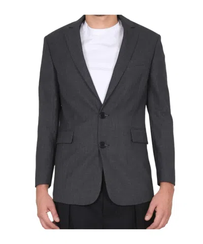 Aspesi Wool Jacket With Flap Pockets And Lapel In Black