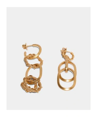 Dsquared2 Ring Chain Earrings In Yellow