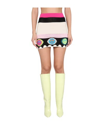 Barrow Pure Jacquard Cotton Skirt In Multi-color