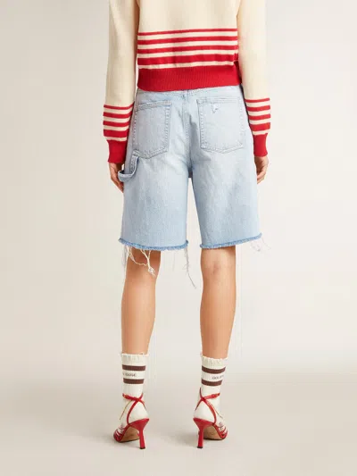 Golden Goose Marsha Denim Shorts In Blue