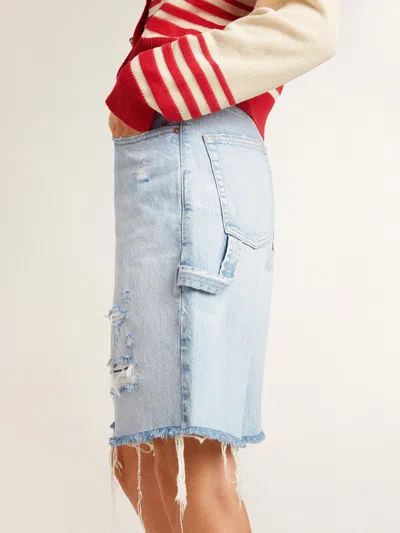 Golden Goose Marsha Denim Shorts In Blue