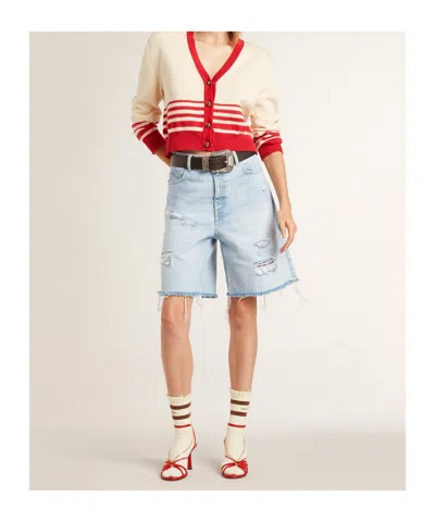 Golden Goose Marsha Denim Shorts In Blue