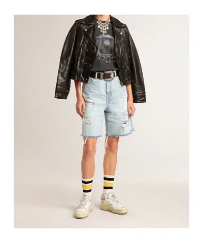 Golden Goose Marsha Denim Shorts In Blue