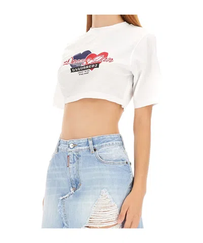 Dsquared2 Dsquared Women Cropped Fit T-shirt In White