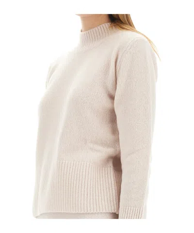 Alysi Chocolat Woman Turtleneck Light Pink Size S Virgin Wool