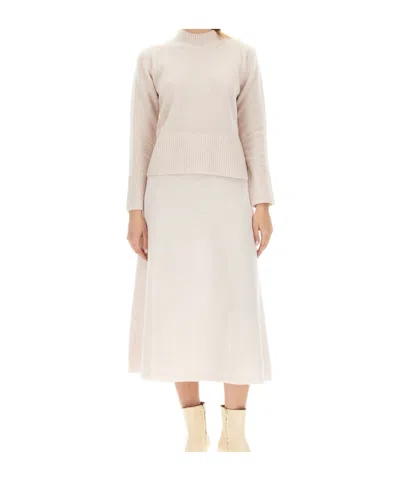 Alysi Chocolat Woman Turtleneck Light Pink Size S Virgin Wool