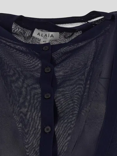 Alaïa Alaia Women Folded Cardigan In Black