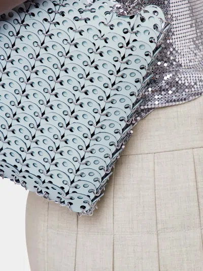 Rabanne Structured Shoulder Bag In Silver/blue