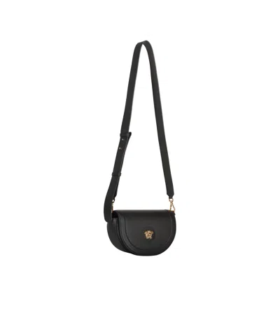 Versace Women's Medusa Logo Leather Crossbody Bag In Black