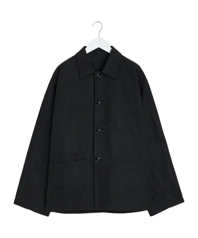 Lemaire 'collared Front Pockets Workwear Jacket' In Black