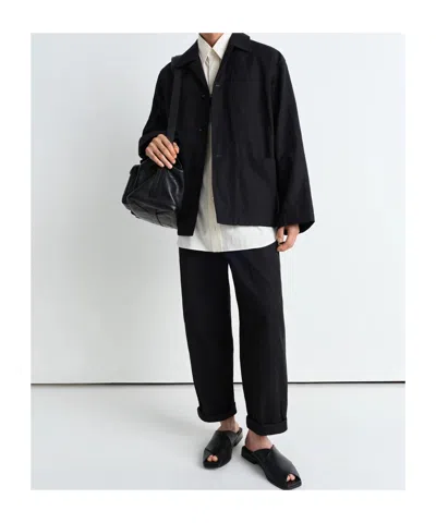 Lemaire 'collared Front Pockets Workwear Jacket' In Black