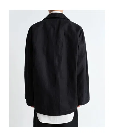 Lemaire 'collared Front Pockets Workwear Jacket' In Black