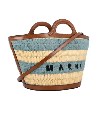 Marni Women's Tropicalia Raffia-effect Small Bag In Multi