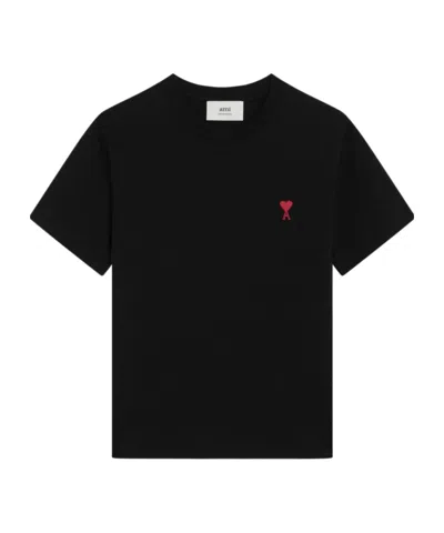 Ami Alexandre Mattiussi Ami Paris Ami De Coeur Black Oversize T Shirt
