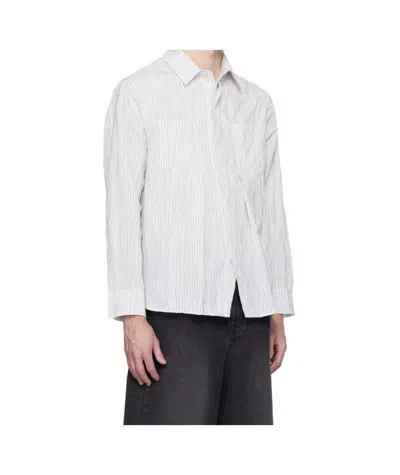 Ader Error Long Sleeve Shirt In White