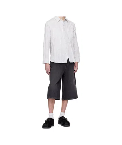 Ader Error Long Sleeve Shirt In White