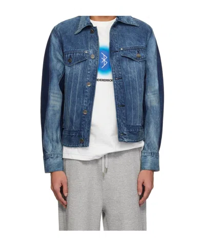 Ader Error Long Sleeve Denim Jacket In Blue