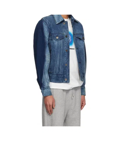 Ader Error Long Sleeve Denim Jacket In Blue