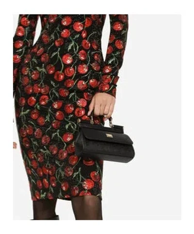 Dolce & Gabbana Women Sicily Small Leather Handbag In Black