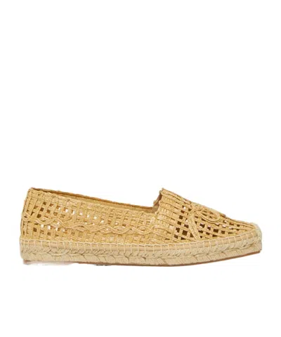 Weekend Max Mara Espadrillas Effetto Rafia In Nude