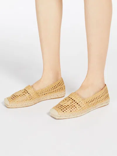 Weekend Max Mara Espadrillas Effetto Rafia In Nude
