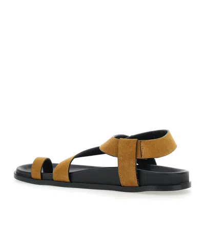 Alohas Siren Suede Leather Sandals In Brown