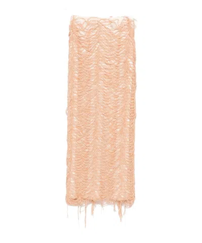 Séfr Lara Midi Skirt In Orange