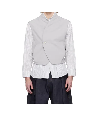 Ader Error Single Breasted Vest In Grey