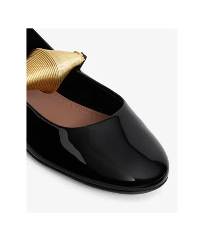 Alaïa Alaia Women Ballet Flats In Black And Gold