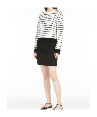 Max Mara Studio Gettone Wool And Cashmere Sweater In White