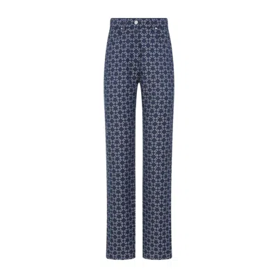 Givenchy High-waisted Tapered Jeans With Distinctive Pattern In Blue