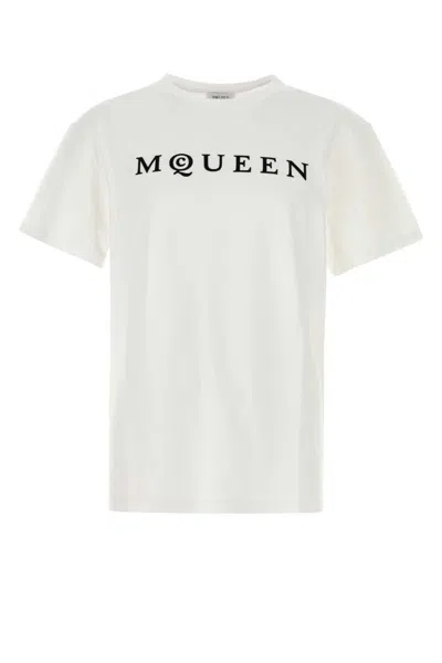 Alexander Mcqueen Logo Cotton T-shirt In White
