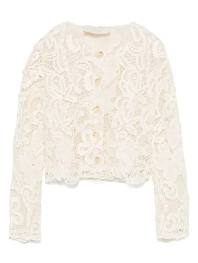 Ulla Johnson Caris Lace Jacket In Pristine In Purple