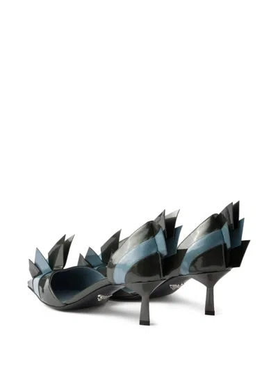 Prada Scarpe Con Tacco In Pelle Bicolor  Donna In Multi