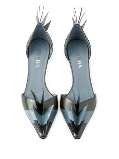Prada Scarpe Con Tacco In Pelle Bicolor  Donna In Multi