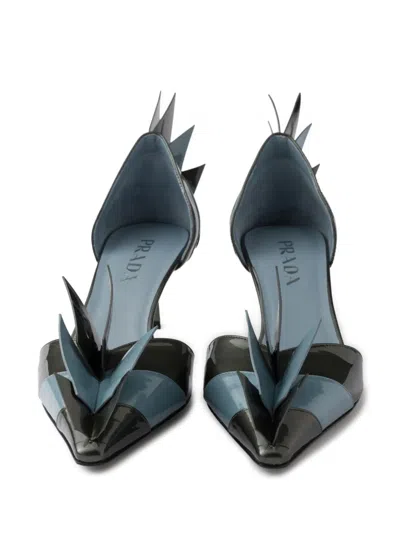 Prada Scarpe Con Tacco In Pelle Bicolor  Donna In Multi