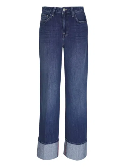 L'agence Miley Ultra High Rise Wide-leg Cuffed Jeans In Lampson