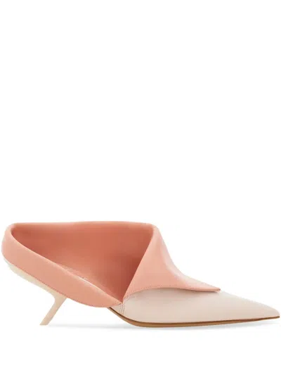 Ferragamo Eva Pointed-toe Mules In Pink