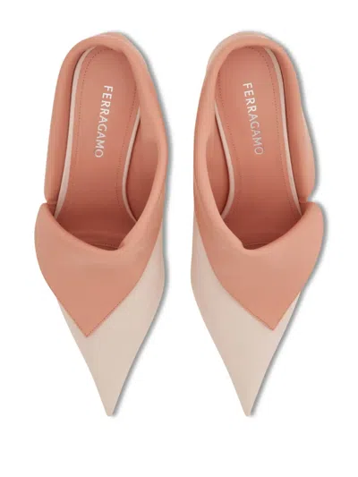 Ferragamo Eva Pointed-toe Mules In Pink