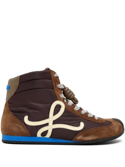 Loewe Ballet Runner 2.0 High-top Sneakers In Brown