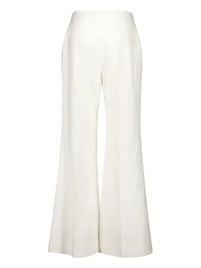 Givenchy Pantalon De Costume Évasé En Laine Et Mohair In White